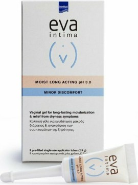 Intermed Eva Intima Moist Long Acting Gel Minor Discomfort ph 3.0 Γέλη Για Την Ξηρότητα Του Κόλπου 9 Προγεμισμένοι Εφαρμοστές