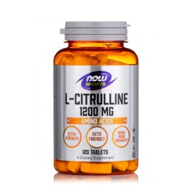 Now Foods L-Citrulline 1200mg Extra Strength Συμπλήρωμα Διατροφής με Κιτρουλίνη 120 Ταμπλέτες