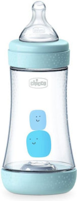 Chicco Πλαστικό Μπιμπερό Perfect 5 Κατά των Κολικών με Θηλή Σιλικόνης 240ml για 2+ μηνών Σιέλ Κωδικός: A60-20223-20