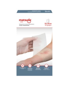 Matsuda Γάζες Παραφίνης 10x20cm 10τμχ