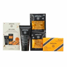 Apivita Promo Bee Lover Black Detox Gel Καθαρισμού Προσώπου 50ml & Σαπούνι με Μέλι 125g & Beauty Express Μάσκα με Μέλι 2x8ml