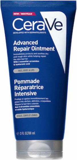 Cerave Advanced Repair Ointment Επανορθωτική Αλοιφή Για Πρόσωπο, Σώμα & Χείλη Με 3 Ceramides 88ml