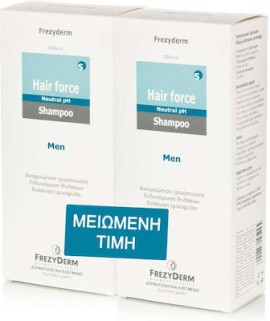 Frezyderm Promo με Hair Force Shampoo Men Τριχοτονωτικό Σαμπουάν για την Ανδρική Τριχόπτωση, 2x200ml
