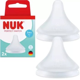 NUK Perfect Match Θηλή Σιλικόνης Μέγεθος M 3m+ 2τεμ
