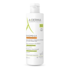A-Derma Exomega Control Gel Moussant Emollient Κρεμώδης Αφρός Καθημερινής Χρήσης για το Ατοπικό & Πολύ Ξηρό Δέρμα 500ml