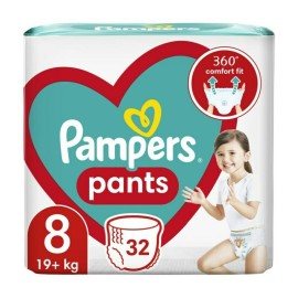 Pampers Pants Πάνες-βρακάκι Μέγεθος 8 (19kg+) 32τμχ