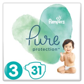 Pampers  Pure Protection Μέγεθος 3 [6-10kg] 31 Πάνες
