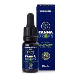 Cannaboss CannaDrops Premium Full Spectrum CBD Oil 5% 500mg 10ml