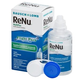 Bausch & Lomb ReNu Multiplus Flight Pack Διάλυμα Καθαρισμού Φακών Επαφής Πολλαπλών Χρήσεων & Θήκη Φακών 100ml