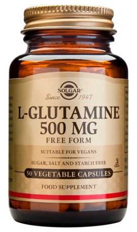 Solgar L-Glutamine 500mg Συμπλήρωμα Διατροφής L-Γλουταμίνης 50 Φυτικές Κάψουλες