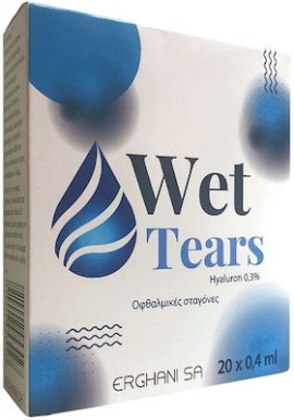 Wet Tears Οφθαλμικές Σταγόνες Με Υαλουρονικό 0,3% 20x0.4ml