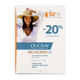 Ducray Promo Melascreen Anti-Spots Fluid Λεπτόρρευστη Αντηλιακή Κρέμα Προσώπου για Κανονικό Προς Μικτό Δέρμα 2x50ml