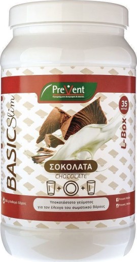 PreVent Basic Shake L-Box Υποκατάστατο Γεύματος με Γεύση Σοκολάτα για την Απώλεια Σωματικού Βάρους 581g