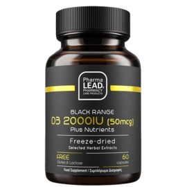 Pharmlalead Black Range D3 2000IU (50mcg) Plus Nutrients 60caps