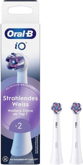 Oral-B iO Radiant White Ανταλλακτικές Κεφαλές για Ηλεκτρική Οδοντόβουρτσα 2τμχ