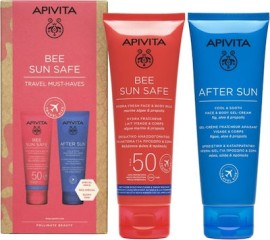Apivita Bee Sun Safe Hydra Fresh Face Body SPF50 Αντηλιακό Γαλάκτωμα Προσώπου-Σώματος 100ml & After Sun Cool Sooth 100ml