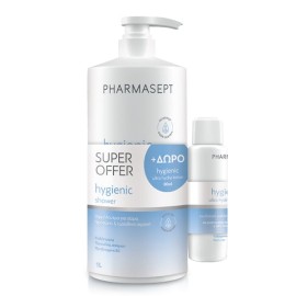 Pharmasept Hygienic Promo με Shower Gel Αφρόλουτρο για Σώμα,Πρόσωπο & Ευαίσθητη Περιοχή 1l & Ultra Hydra Eνυδατικό Γαλάκτωμα 80ml