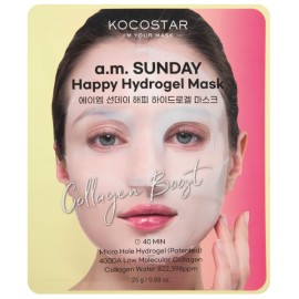 Kocostar a.m. Sunday Happy Hydrogel Mask Micro-hole Μάσκα Υδρογέλης με Θαλάσσιο Κολλαγόνο 25g