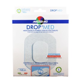 Masteraid Drop Med Αυτοκόλλητες Αντικολλητικές Γάζες 10x8cm 5τμχ