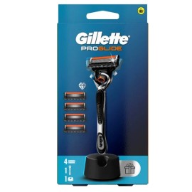 Gillette ProGlide Ξυριστική Μηχανή,Ανταλλακτικές Κεφαλές 4τεμ & Δώρο η Βάση Στήριξης
