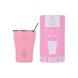 Estia Ανοξείδωτος Θερμός Coffee Mug Save The Aegean 350ml Blossom Rose 01-12472