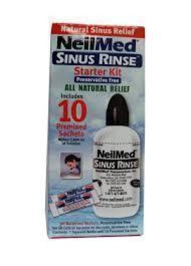 NeilMed Sinus Rinse Starter Kit Σύστημα Φυσικής Θεραπευτικής Ανακούφισης των Ρινικών Παθήσεων, 10 φάκελλοι