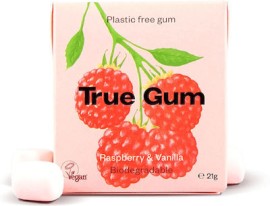 True Gum Τσίχλες με Γεύση Raspberry & Vanilla Χωρίς Ζάχαρη 21gr