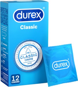 Durex Προφυλακτικά Ευκολοφόρετα Classic 12 Τεμάχια