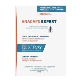 Ducray Anacaps Expert Συμπλήρωμα Διατροφής Kατά Της Μόνιμης Τριχόπτωσης 90caps