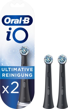 Oral-B iO Ultimate Clean Black Ανταλλακτικές Κεφαλές Βουρτσίσματος σε Μαύρο Χρώμα 2 Τεμάχια