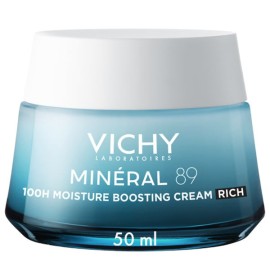 Vichy Mineral 89 100h Moisture Boosting Cream Rich Ενυδατική Κρέμα Προσώπου με Πλούσια Υφή 50ml