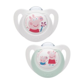 Nuk Star Πιπίλες Σιλικόνης Peppa για 6-18 μηνών 2τμχ