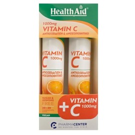 Health Aid Promo Vitamin C 1000mg Orange 1+1 2x20eff.tabs