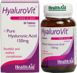 Health Aid - Hyalurovit 150mg Συμπλήρωμα Διατροφής για Επανόρθωση Της Επιδερμίδας 30 ταμπλέτες