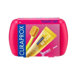 Curaprox Be You Travel Set Oδοντοβουρτσα Ultra Soft Φούξια 4τμχ.