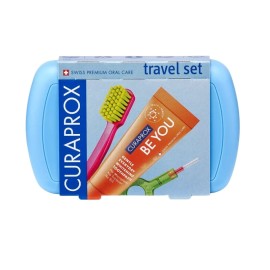 Curaprox Be You Travel Set Οδοντόβουρτσα Ultra Soft Μπλε 4τμχ.