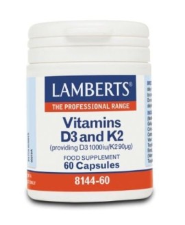 Lamberts Vitamins D3 και K2, 60 κάψουλες