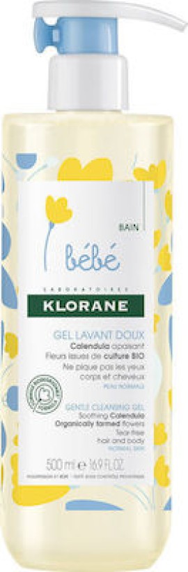 Klorane Bebe Gentle Cleansing Gel Παιδικό Απαλό Τζελ Καθαρισμού για το Σώμα και τα Μαλλιά, 500ml