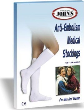 Johns Κάλτσες Ριζομηρίου Διαβαθμισμένης Συμπίεσης με Σιλικόνη 18-24 mmHg Size 2 Λευκές (Zεύγος)
