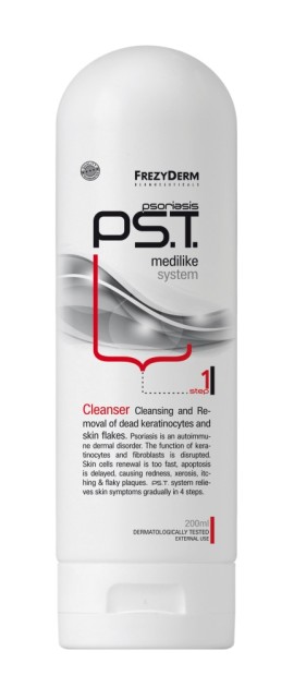 Frezyderm PS.T. Cleanser Step1 Υγρό Καθαριστικό Προσώπου - Σώματος Κατά της Ψωρίασης 200ml