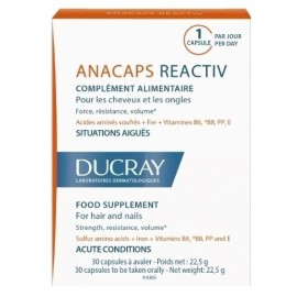 Ducray - Anacaps Reactiv για Μαλλιά & Νύχια, 30caps