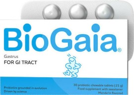 BioGaia Gastrus Προβιοτικά Με Γεύση Μανταρίνι - Μέντα 30 Παστίλιες