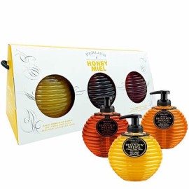 Perlier Honey Shower Cream Gift Set με Αφρόλουτρα Honey 250ml Honey & Cinnamon 250ml και Honey & Ginger 250ml