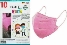 Famex Μάσκα Προστασίας FFP2 NR για Παιδιά σε Ροζ χρώμα 10TMX