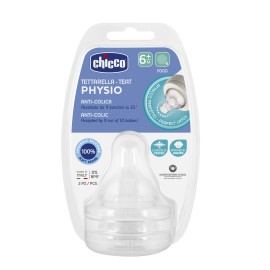 Chicco Θηλή Σιλικόνης Με Ροή Φαγητού 6m+ 2τμχ