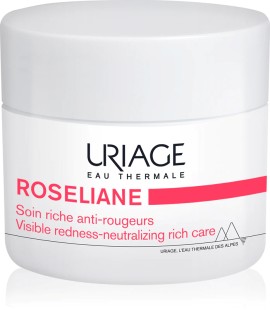 Uriage Roseliane Visible Redness-Neutralizing Rich Care Πλούσια Ενυδατική Προστατευτική Κρέμα κατά της Ερυθρότητας 50ml