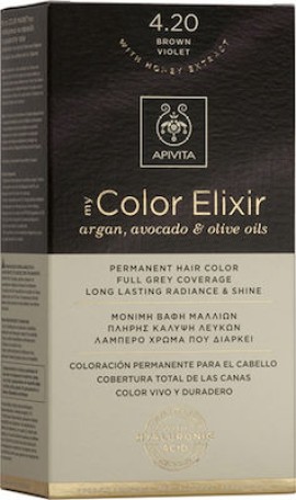 Apivita my color elixir (4.20) Καστανό Βιολετί - Μόνιμη Βαφή Μαλλιών