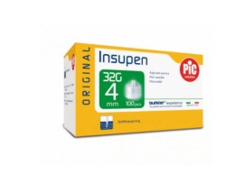 PiC Solution Insupen Βελόνες Ινσουλίνης 32G x 4mm 100τμχ