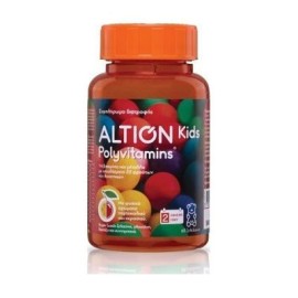 Altion Kids Polyvitamins 60 Ζελεδάκια Με Άρωμα Πορτοκάλι - Κεράσι