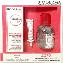 Bioderma PROMO Sensibio Light Καταπραϋντική Cream 40ml - Sensibio H2O 100ml - ΔΩΡΟ Sensibio Eye Contour Gel 2ml
